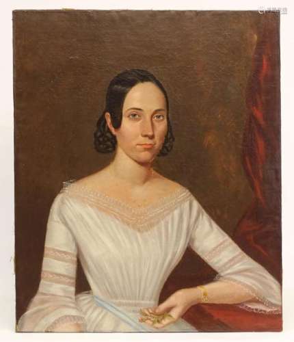 19th c. Portrait Of A Woman