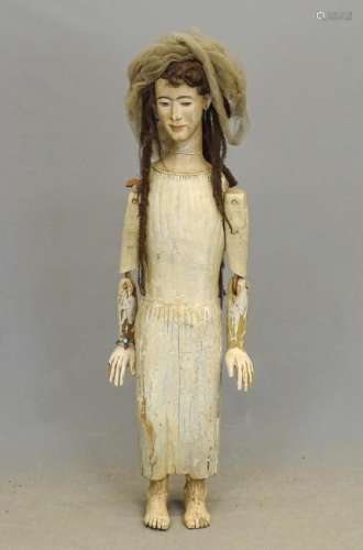 Early Wooden Santos Figure