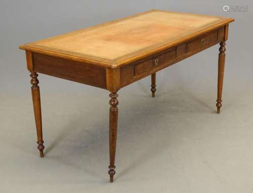 19th c. French Leather Top Desk