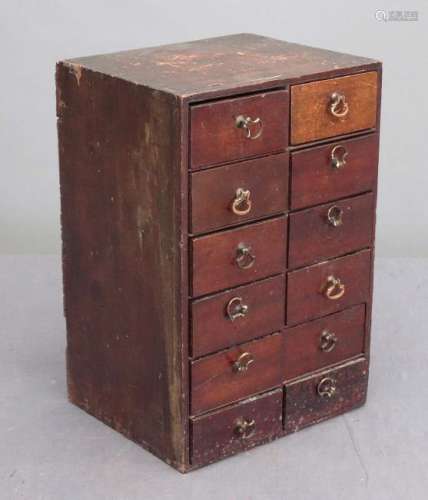 19th c. Table Top Apothecary Cabinet