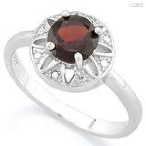 CLASSIC BRIGHT RED GARNET .35CT GEMSTONE RING