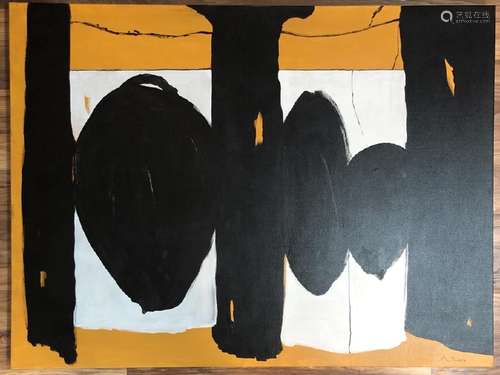 ROBERT MOTHERWELL ACRYLIC ON CANVAS V$33,000