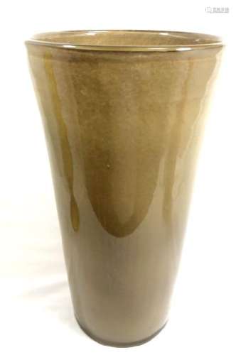 EXCELLENT TALL/HEAVY NUETRAL SPECK MURANO VASE