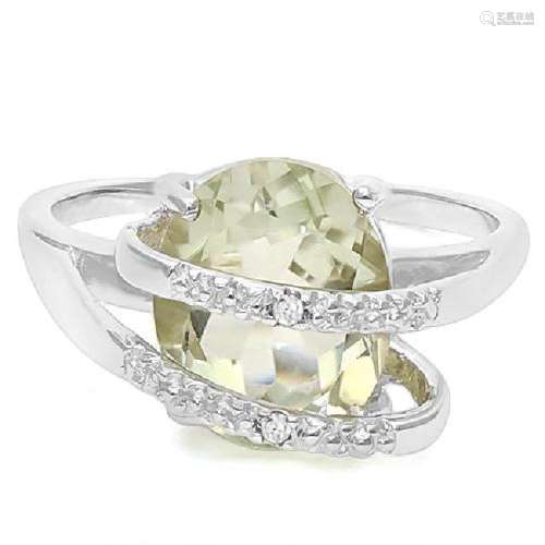 CLASSIC 3CT GREEN AMETHYST BAND WRAPPED RING