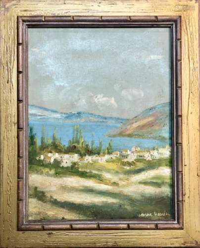 VINTAGE SIGNED SEASCAPE OIL ON BOARD PAINTING