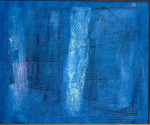 HANS HARTUNG HORIZONTAL ACRYLIC ON CANVAS V$30,000