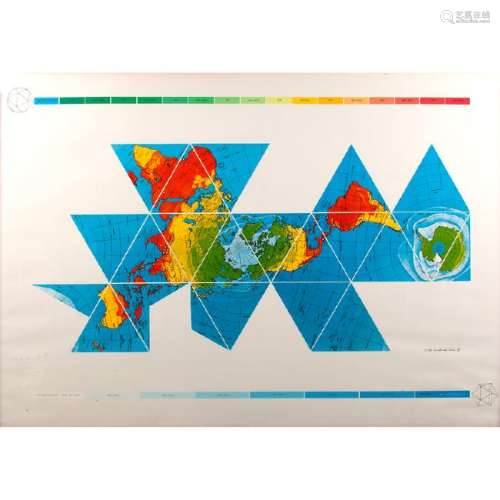 Buckminster Fuller (American, 1895-1983) Screenprint