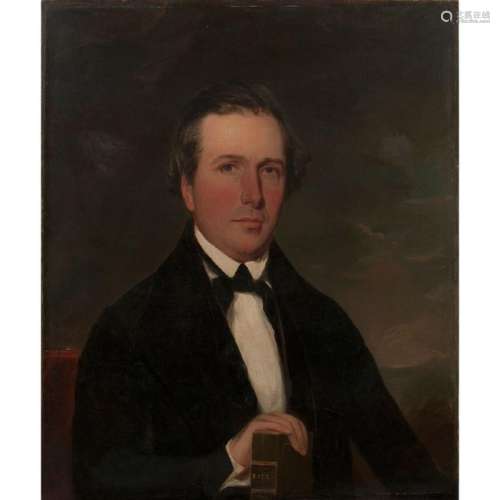19th-Century American Portrait of a Minister, Oil on