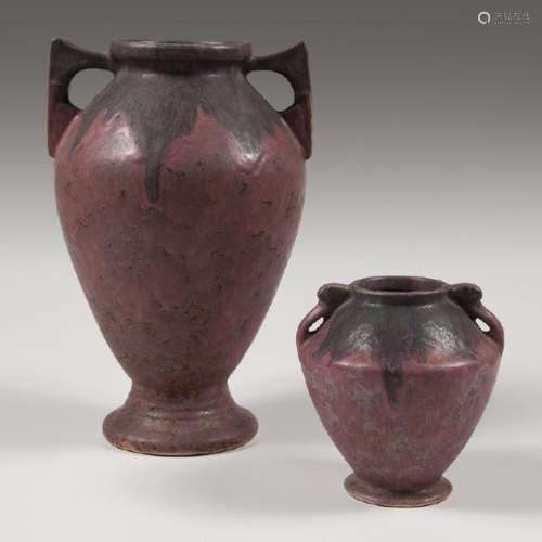 Roseville Pottery  Carnelian II Vases