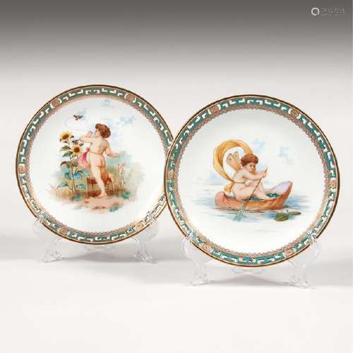 Pair  Minton  Cabinet Plates