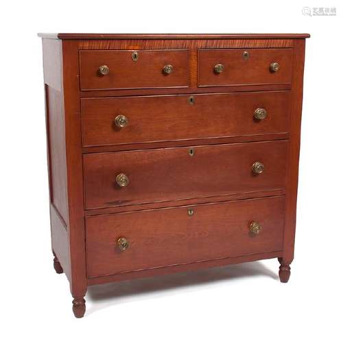 Country Sheraton Chest of Drawers in Cherry