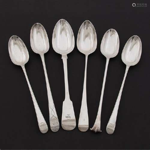 George III Sterling Serving Spoons