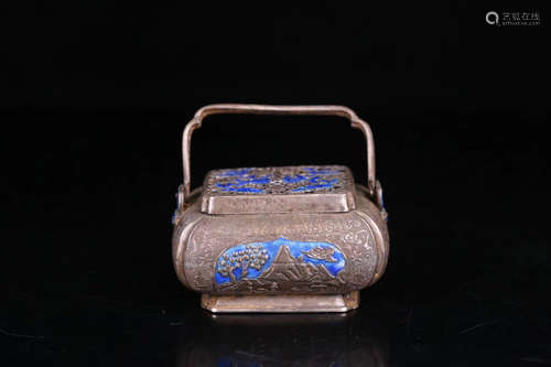 17-19TH CENTURY, A EMPERIAL PALACE USE ONLY HAND WARM CENSER, QING DYNASTY