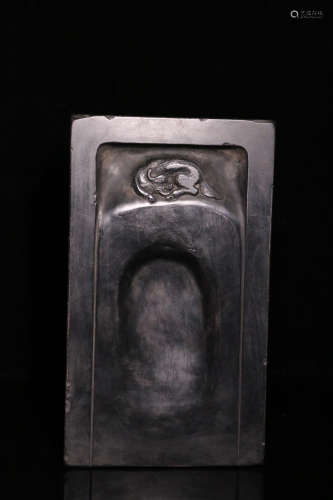 17-19TH CENTURY, A SCRIPTURE PATTERN INKSTONE, QING DYNASTY