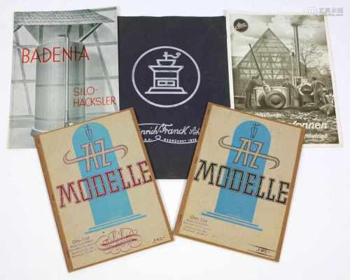 Posten Reklame 1933/48dabei 2 Hefte *AZ Modelle* Frühjahr 1948, otto List Modenfachblätter
