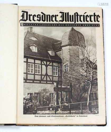 Dresdner IllustrierteWochenbildbericht des Dresdner Anzeigers, gebunden in einem Buch, Großformat,