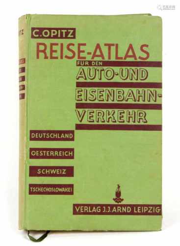 Reise-Atlas für den Auto- und Eisenbahn-Verkehrvon Deutschland, Österreich, Tschechoslowakei,
