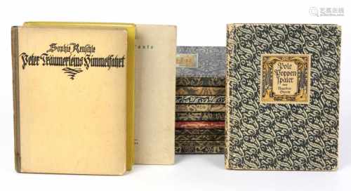 Konvolut von 13 Zweifäusterdruckenmeist mit originalgraphischen Illustrationen von Verlag Erich