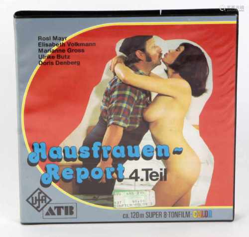 UfA Hausfrauen- Report 19764. Teil, Super 8 Schmalfilm, 120 m color mit Ton, in Original Verpackung,