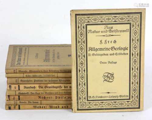 Aus Natur und Geisteswelt9 Bände, Sammlung wissenschadtlich- gemeinverständlicher Darstellungen,