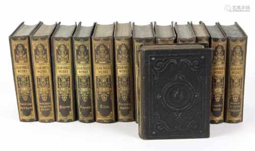 Jean Pauls Werke60 Teile in 13 Bänden, Gustav Hempel Verlag, Berlin um 1880, kleinformat., gepr.