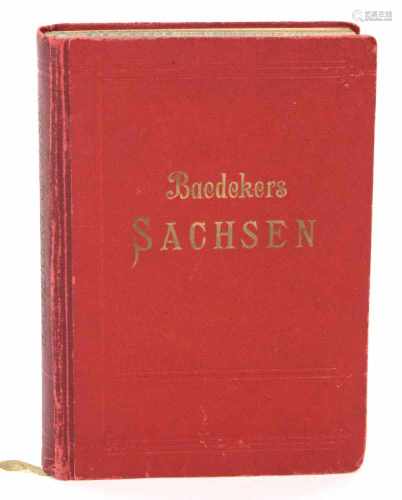Baedeker's Reiseführer *Sachsen*Handbuch für Reisende von Karl Baedeker, 267 S. mit 20 Karten, 26