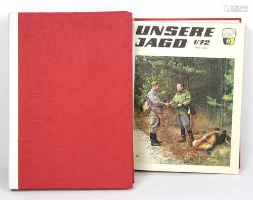 Jagd-Zeitschrift. 2 Jgg.Unsere Jagd, 22. u. 23. Jg. Jan. 1972 - Dez. 1973, je 383 S., Hsg. war die