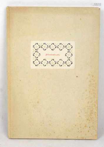 32. Krauss-Druck 1939*Feierohmdradle* (Feierabend-Räder), Ein erzgebirgisches Spiel in Bildern v. F.