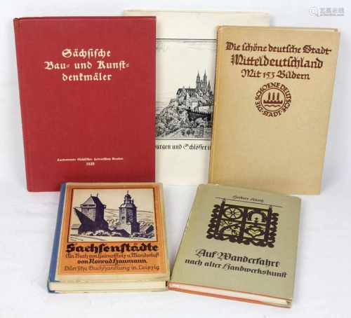 5 Bücher Sachsendabei *Sachsenstädte* Ein Buch von Heimatstolz u. Wanderlust, von Konrad Haumann,
