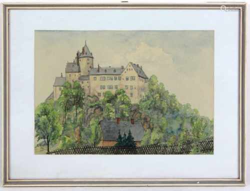 Schloss Schwarzenberg - Winkler, H. 1926Aquarell mit Bleistiftvorzeichnung links unten signiert H.
