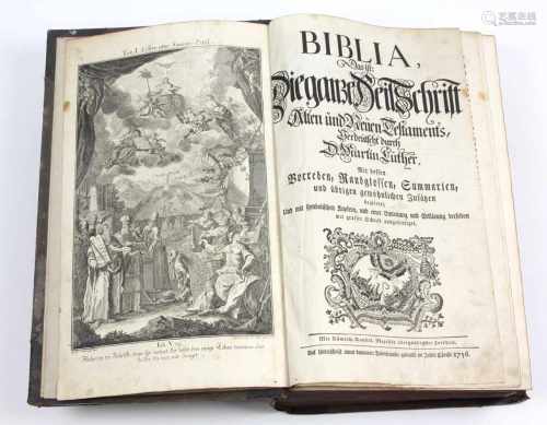 Biblia - Die ganze heilige Schrift v. 1756Alten und Neuen Testaments, verdeutscht durch D.Martin