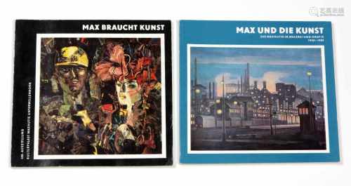 2 Broschüren Kulturpalast Maxhüttemit *Max braucht Kunst* 100.Ausstellung 1988 des Kulturpalast