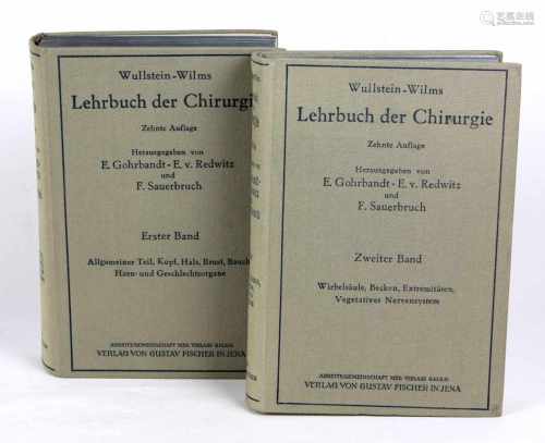 Lehrbuch der Chirurgiein 2 Bänden, Hrsg. E.Gohrbrandt- E.v.Redwitz und F.Sauerbruch, Erster Bd.