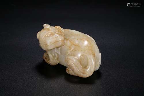 A Jade Carving of An Auspicious Animal