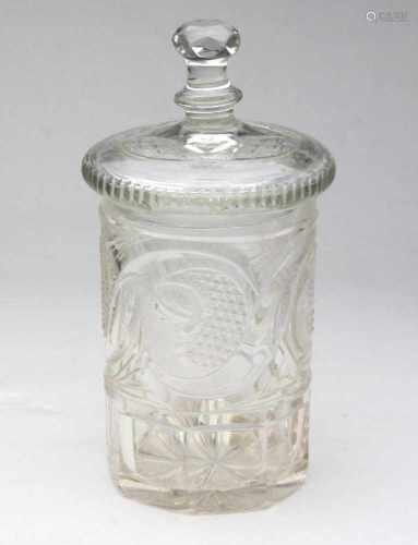 Biedermeier Becherglas um 1845farbloses Kristallglas mundgeblasen u. von Hand beschliffen,