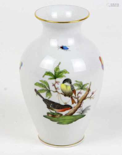 Herend Vase *Rothschild*weiß glasiertes Porzellan mit blauer Manufakturmarke Herend Hungary