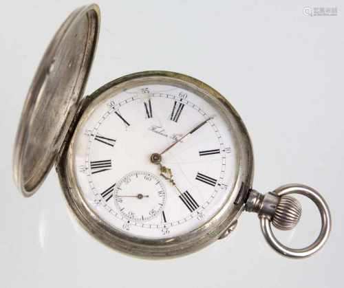 Herren Savonette - Silber 800Sprungdeckel Uhrengehäuse mit teils vergangener Guillochierung,