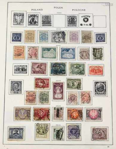 Briefmarken Polen 1918/35ungezähltes Konvolut überwiegend gestempelte Briefmarken Polen, teils