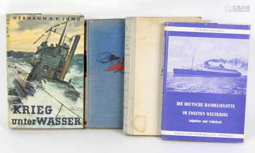 Krieg unter Wasser u.a.4 Bücher, dabei Hermann A.K.Jung *Krieg unter Wasser* Der Opfertod der