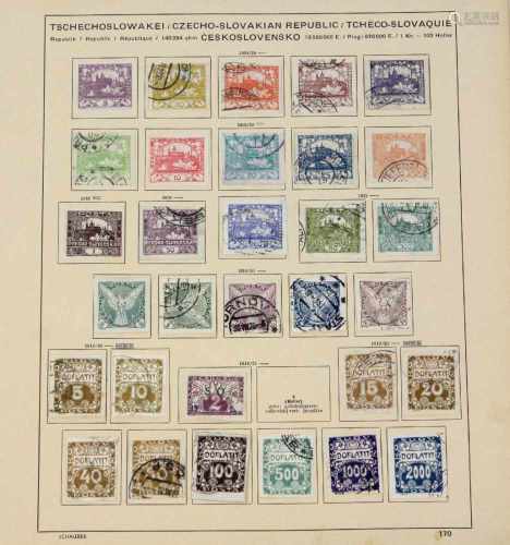Briefmarke Tschechoslowakei 1918/35ungezähltes Konvolut überwiegend gestempelte Briefmarken