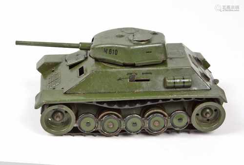 BlechpanzerMS Brandenburg M610 mit Ketten, Uhrwerk defekt, L ca. 17 cm, bespielt