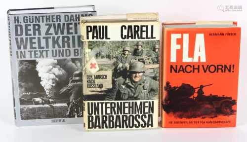 Unternehmen Barbarossa u.a.3 Bücher, dabei Paul Carell *Unternehmen Barbarossa* Der Marsch nach