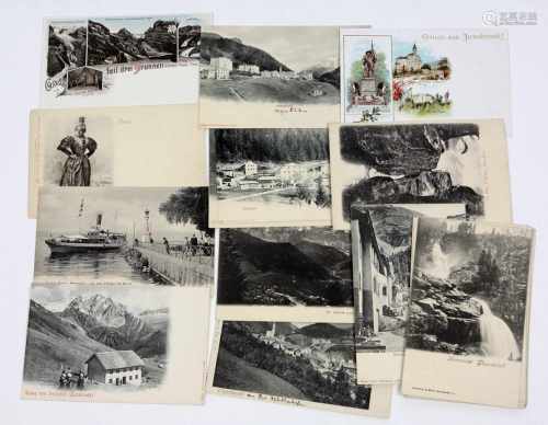 25 AK Schweiz/ Österreich um 1900unbeschrieben, nicht gelaufen, Postkarten mit verschiedenen