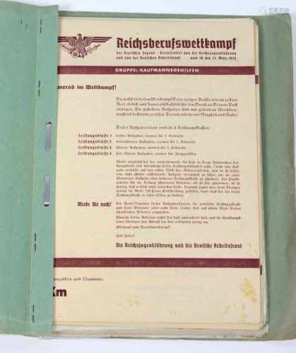 Reichsberufwettkampf 1935/40Konvolut Vorducke sowie diverse Schriftsücke aus den Jahren 1935 bis
