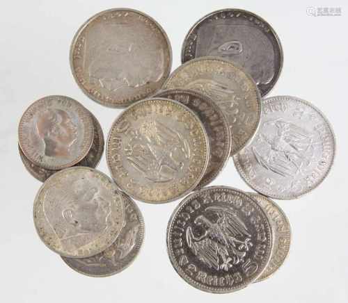 2 u. 5 Reichsmark 1935/39 u.a.Silber 6 x 5 Reichsmark u. 3 x 2 Reichsmark Hindenburg 1935/39 sowie 1