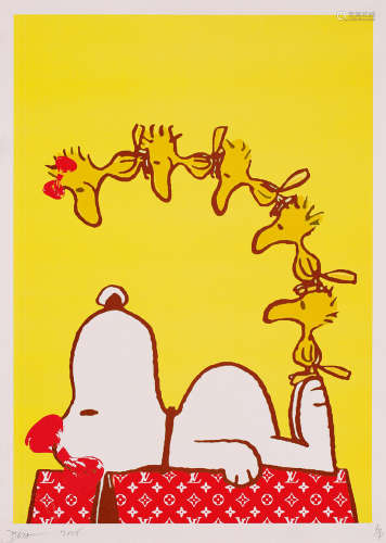 DEATH NYC 2016年作 Snoopy 丝网版画