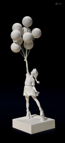 Banksy 2018年作 Flying ballons girls 宝丽石