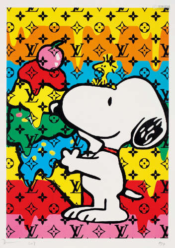 DEATH NYC 2017年作 Snoopy 丝网版画