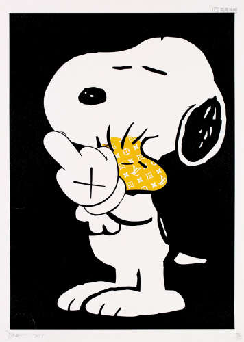 DEATH NYC 2018年作 Snoopy 丝网版画