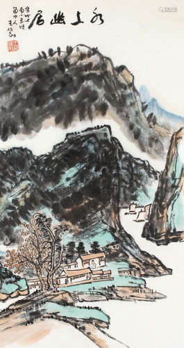 王伯敏（1924～2013） 山水 镜片 设色纸本